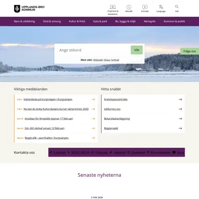 Upplandsbro Direkt startsida 2020