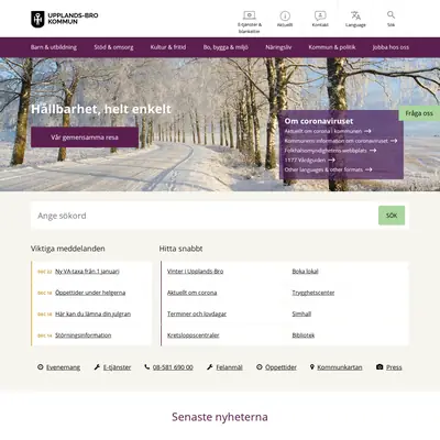 Upplandsbro Direkt startsida 2021