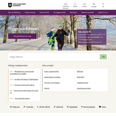 Upplandsbro Direkt startsida 2022