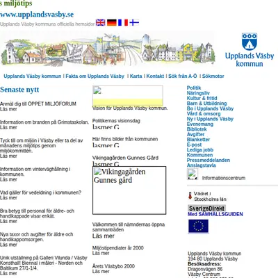 Upplands Väsby Direkt startsida 2001