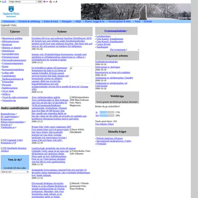 Upplands Väsby Direkt startsida 2007