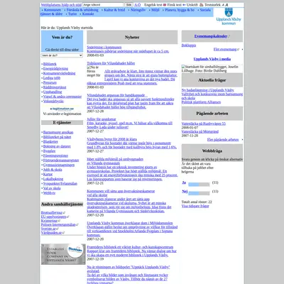Upplands Väsby Direkt startsida 2008
