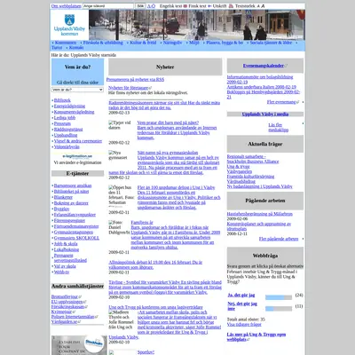 Upplands Väsby Direkt startsida 2009