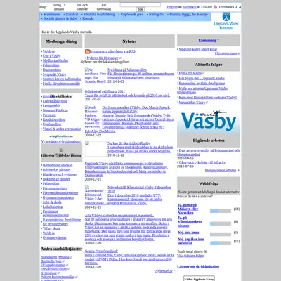 Upplands Väsby Direkt startsida 2011