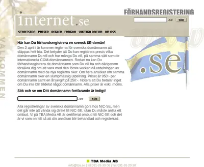 www.upplysning.se startsida 2003