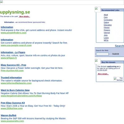 www.upplysning.se startsida 2004