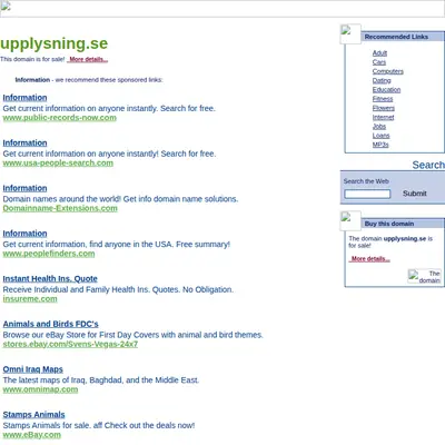 www.upplysning.se startsida 2005