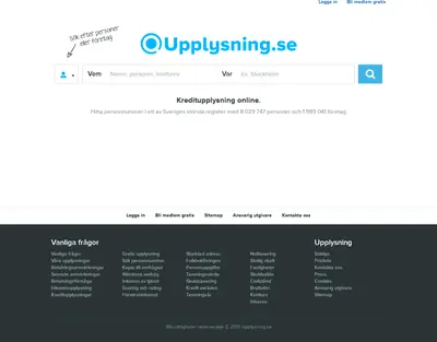 www.upplysning.se startsida 2016
