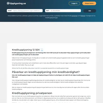 www.upplysning.se startsida 2026