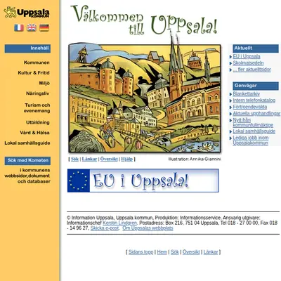 Vårt Uppsala startsida 2001