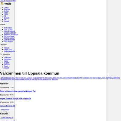 Vårt Uppsala startsida 2008