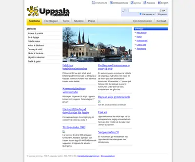 Vårt Uppsala startsida 2009