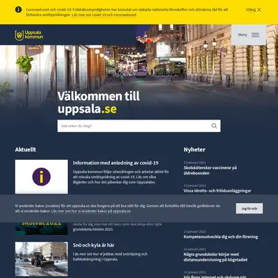 Vårt Uppsala startsida 2021