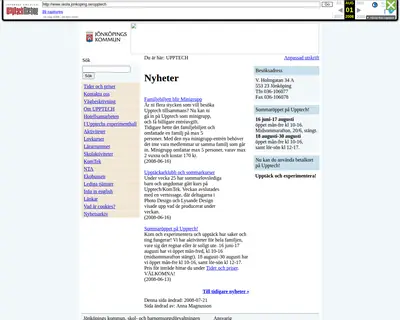 Upptäck startsida 2008
