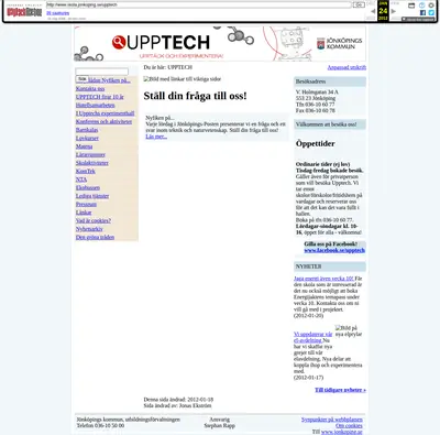 Upptäck startsida 2012