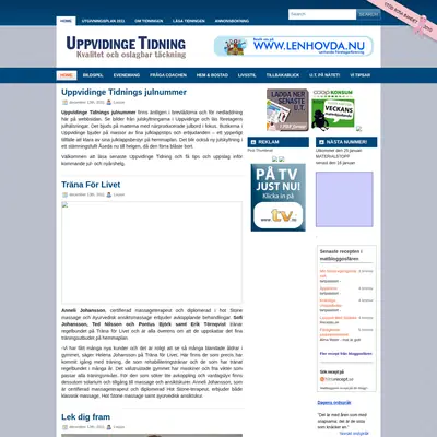 UPPVIDINGE TIDNING startsida 2011