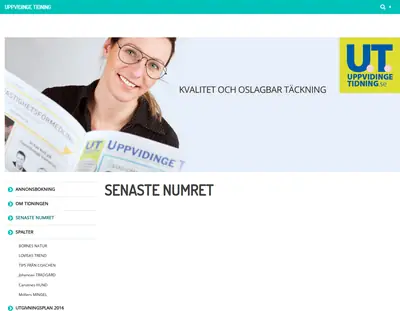 UPPVIDINGE TIDNING startsida 2016
