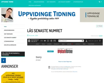 UPPVIDINGE TIDNING startsida 2023