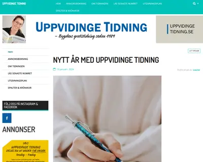 UPPVIDINGE TIDNING startsida 2024