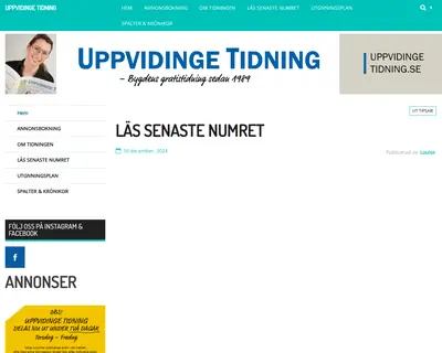 UPPVIDINGE TIDNING startsida 2025