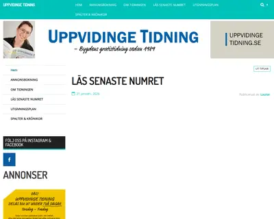 UPPVIDINGE TIDNING startsida 2026