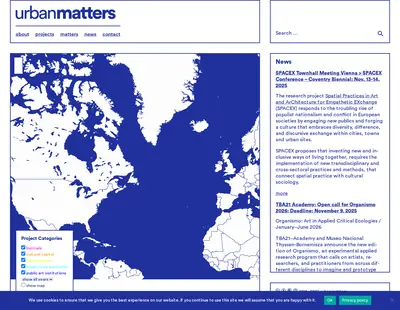 Urban Matters startsida 2026