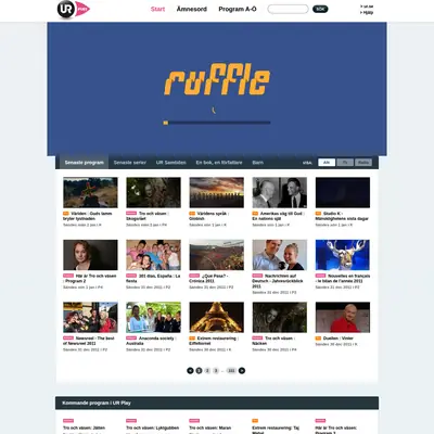 UR play startsida 2012