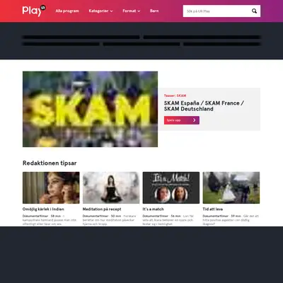 UR play startsida 2019