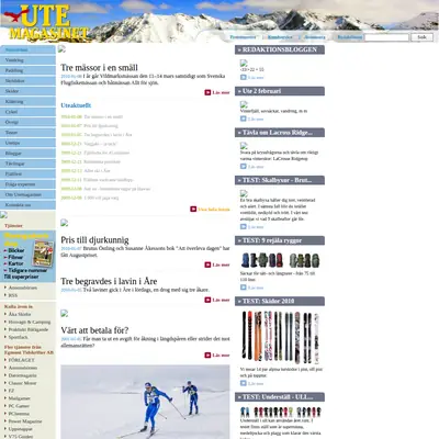 www.utemagasinet.se startsida 2010