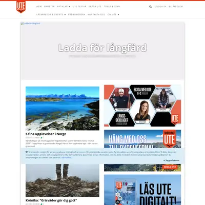 www.utemagasinet.se startsida 2019