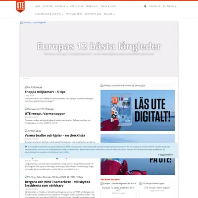 www.utemagasinet.se startsida 2020