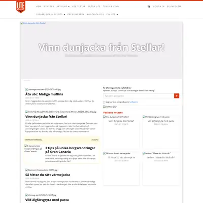 www.utemagasinet.se startsida 2021