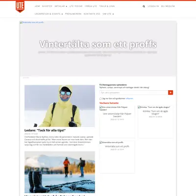 www.utemagasinet.se startsida 2022