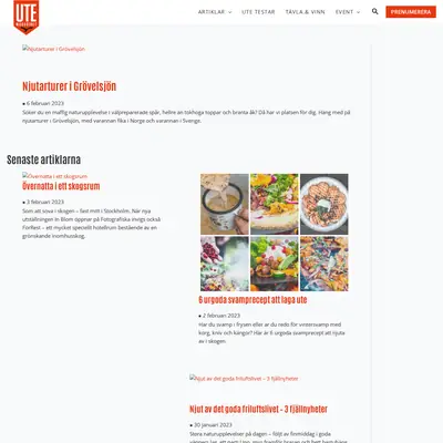 www.utemagasinet.se startsida 2023