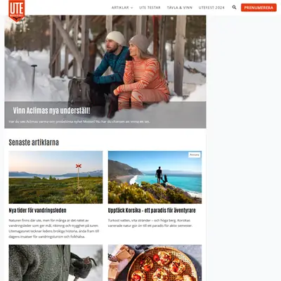 www.utemagasinet.se startsida 2025