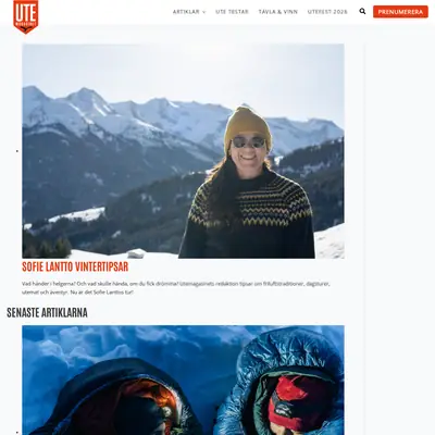 www.utemagasinet.se startsida 2026
