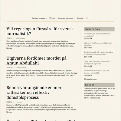www.utgivarna.se startsida 2025