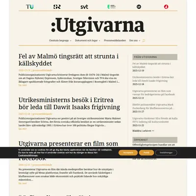 www.utgivarna.se startsida 2026