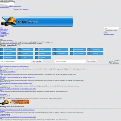 Utkiken.net startsida 2018