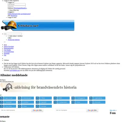 Utkiken.net startsida 2022