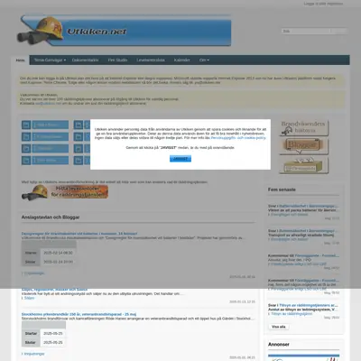 Utkiken.net startsida 2025