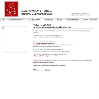 www.utrikeshandelsforeningen.se startsida 2007