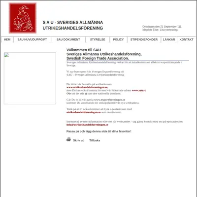 www.utrikeshandelsforeningen.se startsida 2011