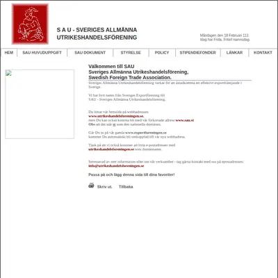 www.utrikeshandelsforeningen.se startsida 2013