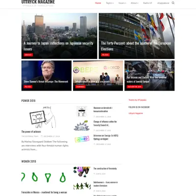 www.uttryckmagazine.com startsida 2019