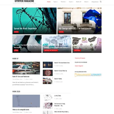 www.uttryckmagazine.com startsida 2020