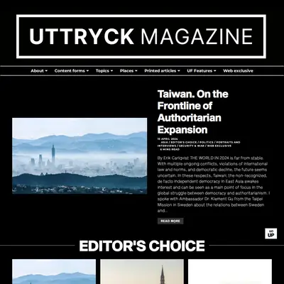 www.uttryckmagazine.com startsida 2024