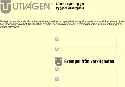 www.utvagen.se startsida 2004