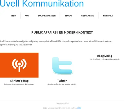 Uvell.se startsida 2014