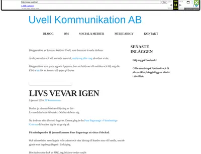 Uvell.se startsida 2016
